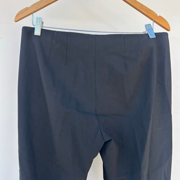 Theory Belisa 3 Wool Black Trousers Sevona Slim Leg Pants Size 12 Office Work - Picture 7 of 13